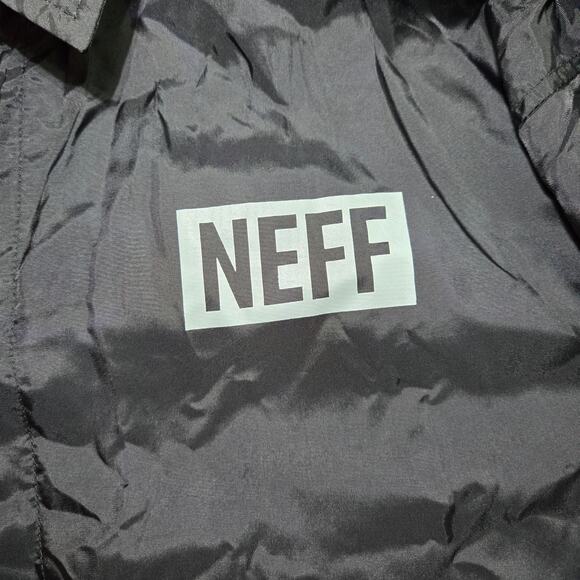 Neff X Disney Nylon Windbreaker Coach Button Jacket in Black Men's‎ Size Medium - Picture 2 of 5